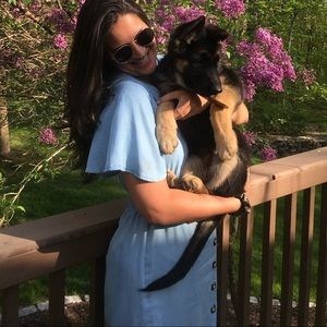 Zara denim maxi dress